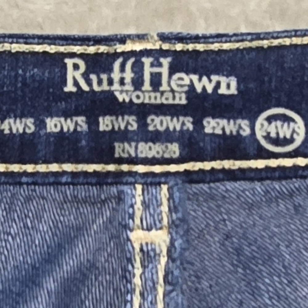 NWT Ruff Hewn Classic Boot Wide Leg Indigo Blue Jeans Sz 24W Stretch Preppy City - Picture 4 of 11